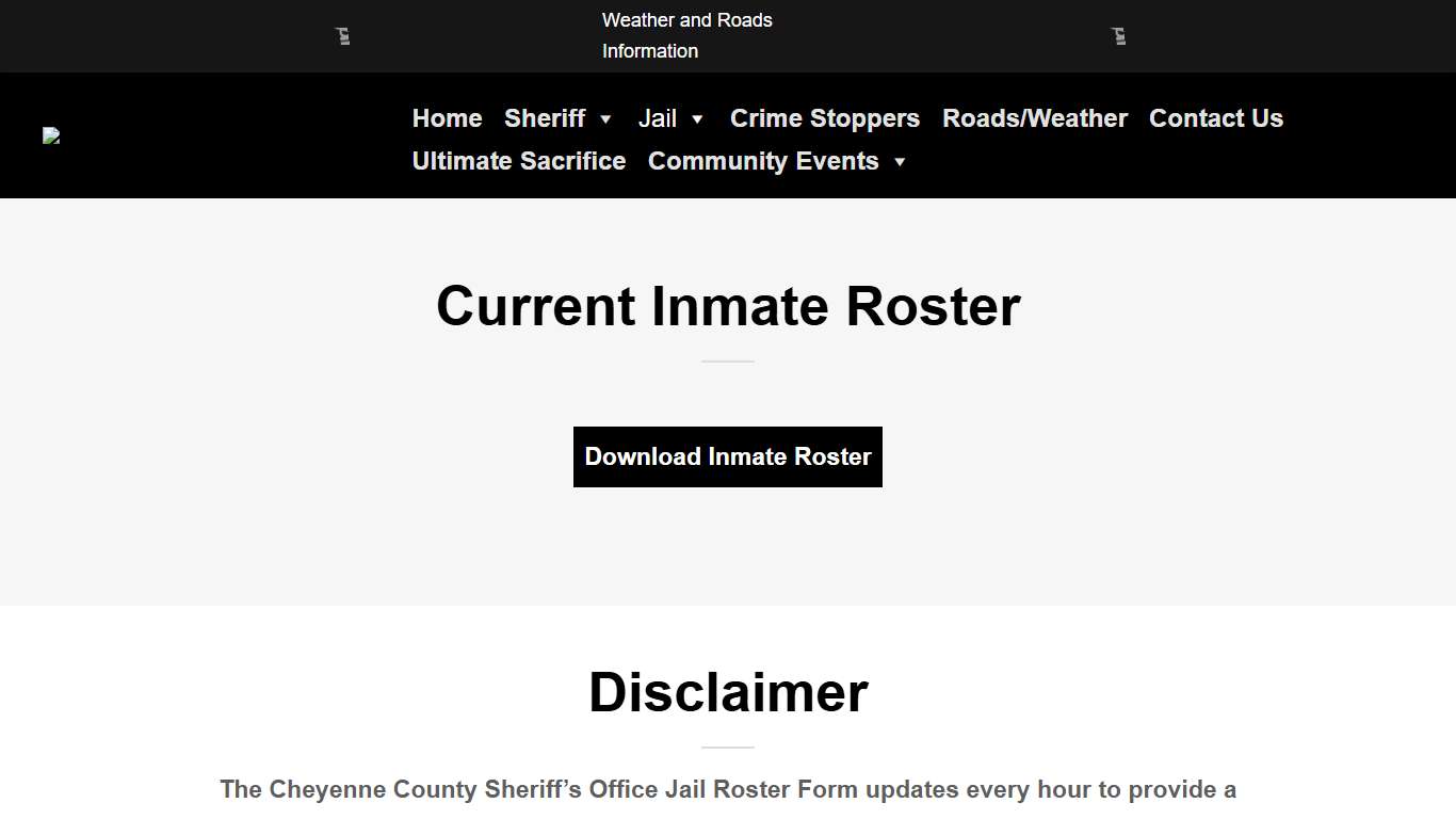 Inmate Roster Update Inmate Roster